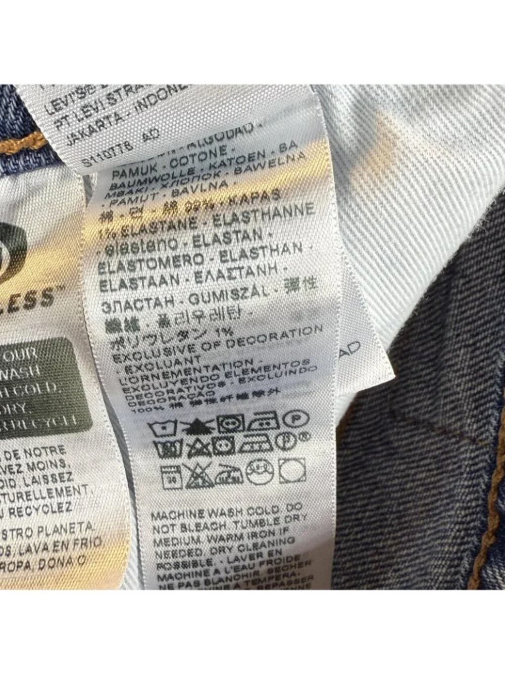 Levi's Premium Jeans Mens 34x30 Blue Regular Straight Stretch Denim Light Wash